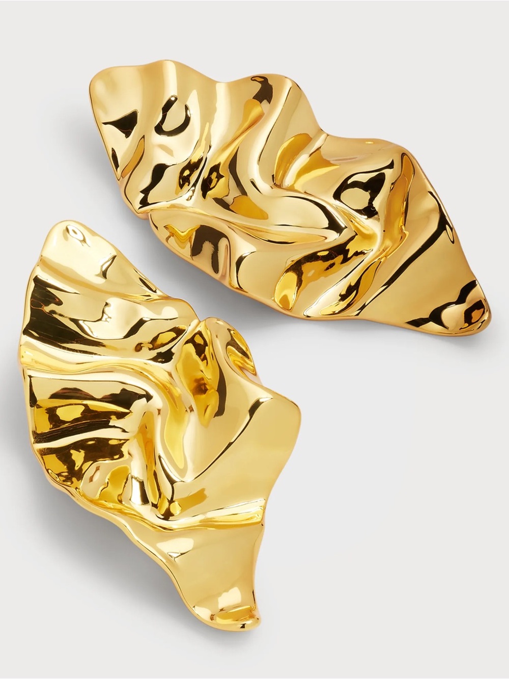 Alexis Bittar Polished Gold Leaf Dish Pair